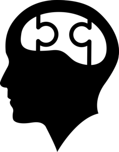 Bald Head With Puzzle Brain Stencil Svg Vector, Free Vectors File